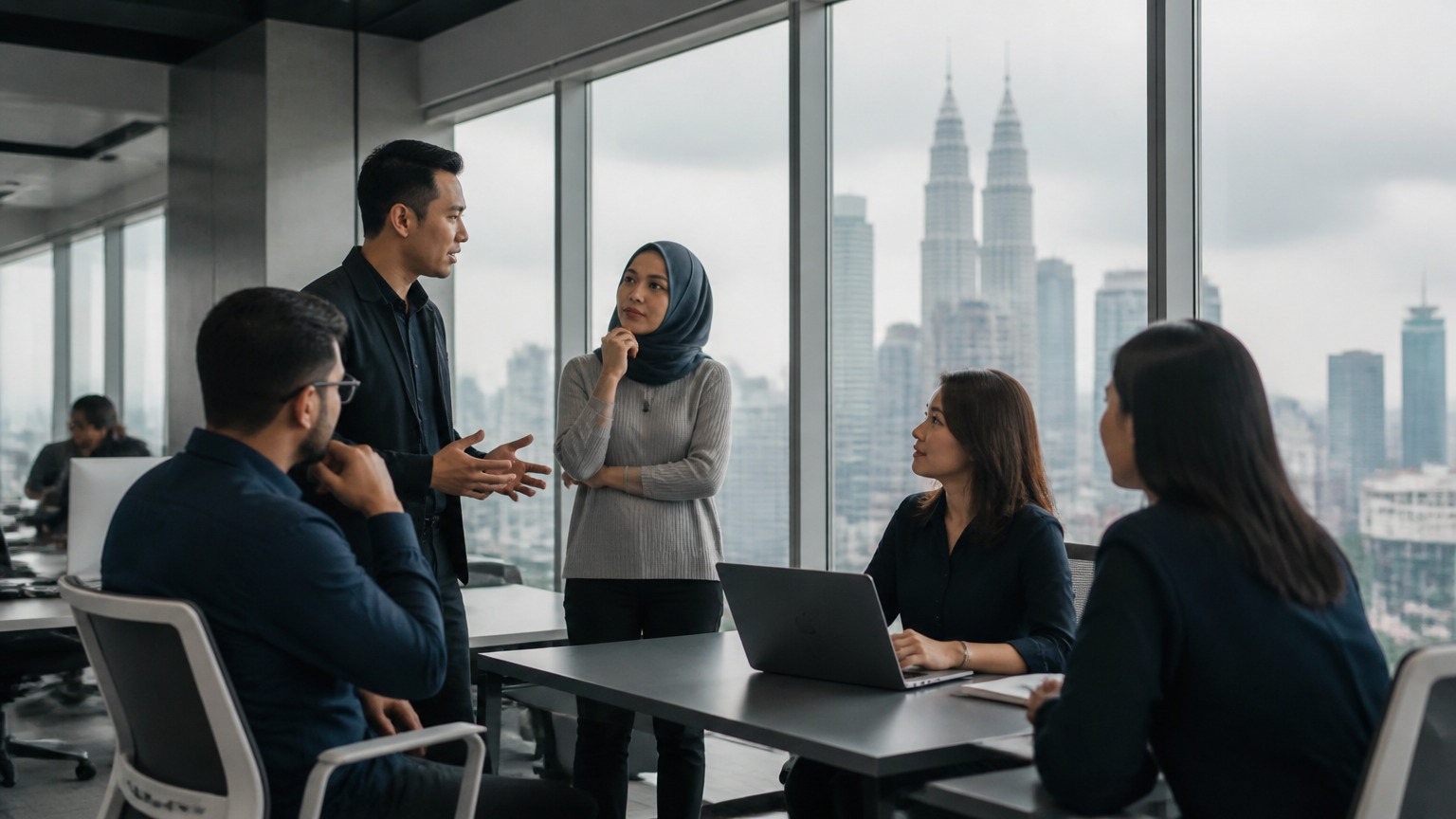 Eviqex team collaborating in a Kuala Lumpur office